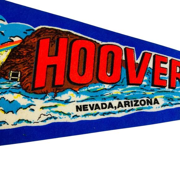 Vintage 12 Inch Hoover Dam Pennant Arizona Nevada Souvenir USA Made - Picture 5 of 7